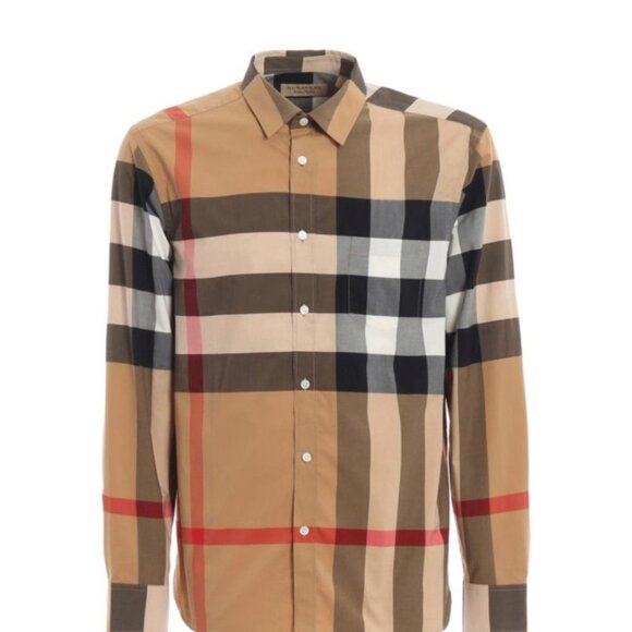 Burberry Windsor 8004827 Sand Check Shirt Cotton Authentic  New without tag 3XL - Picture 1 of 14